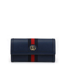 Afbeelding in Gallery-weergave laden, Gucci Ophidia Ladies webstrip wallet blue
